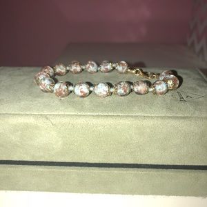 Glass beaded bracelet